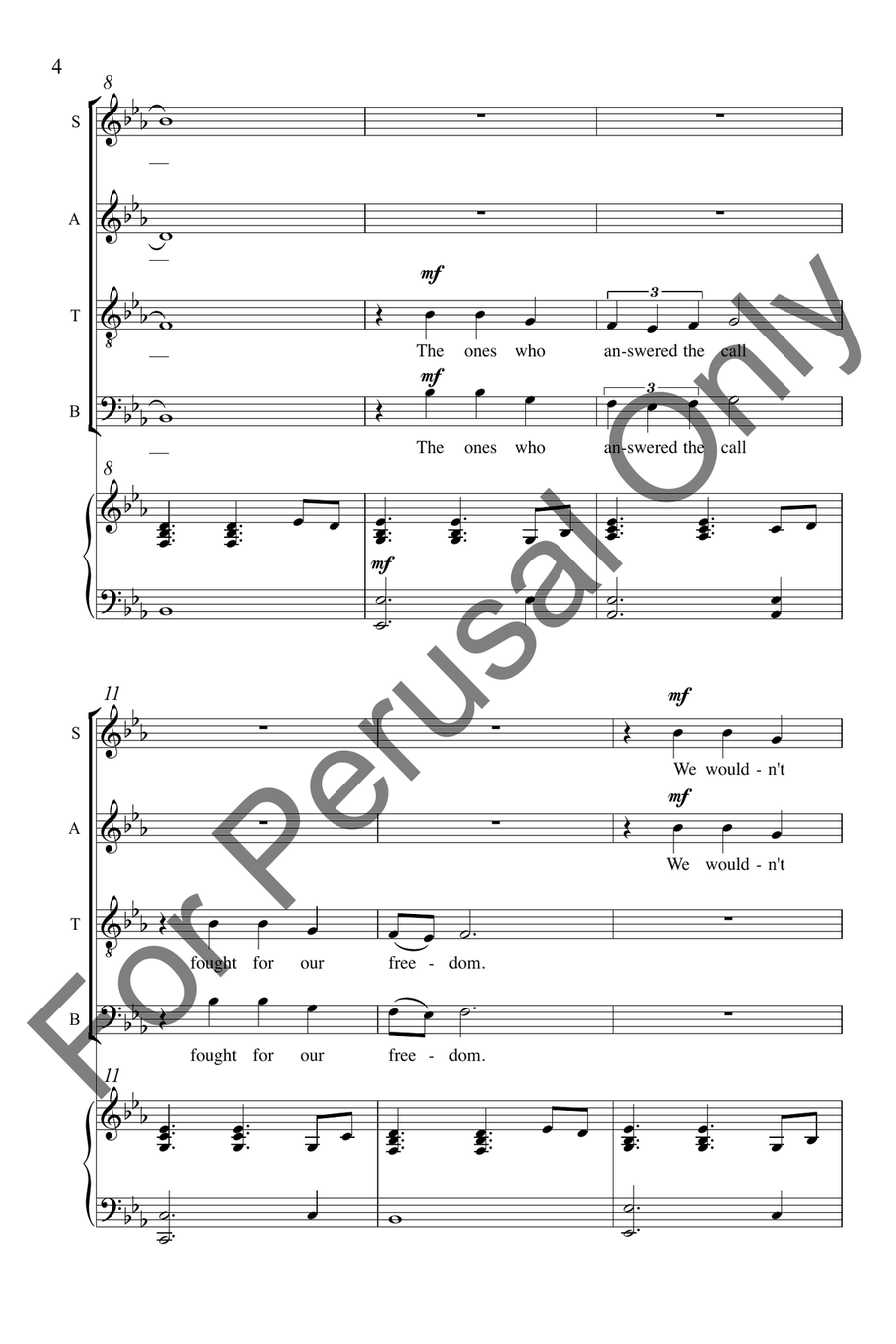 American Flag American Flag 4-Part scores gallery preview page 3