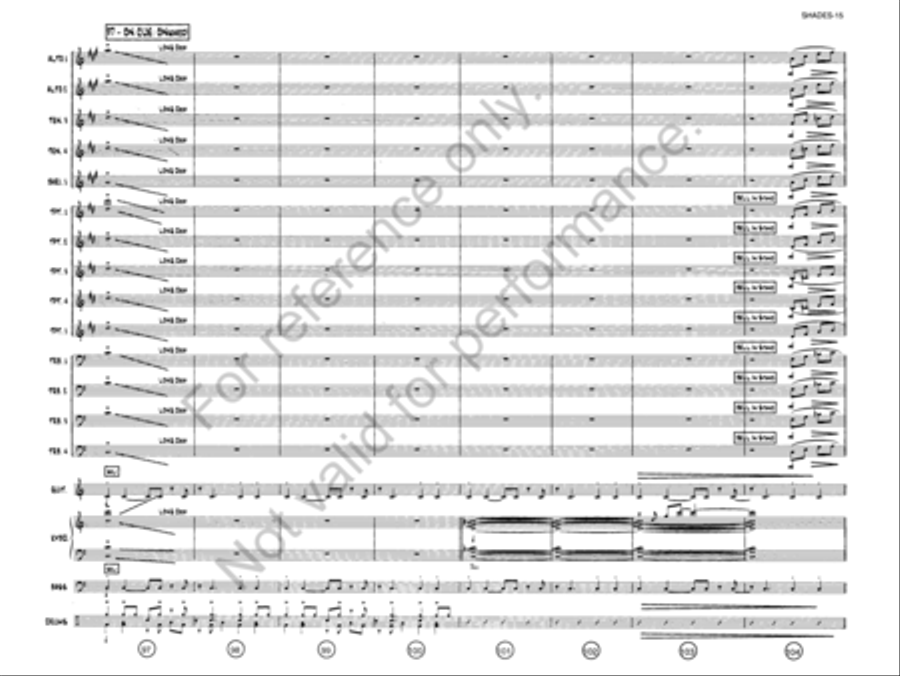 Shades On, Roof Down! Jazz Ensemble scores gallery preview page 14
