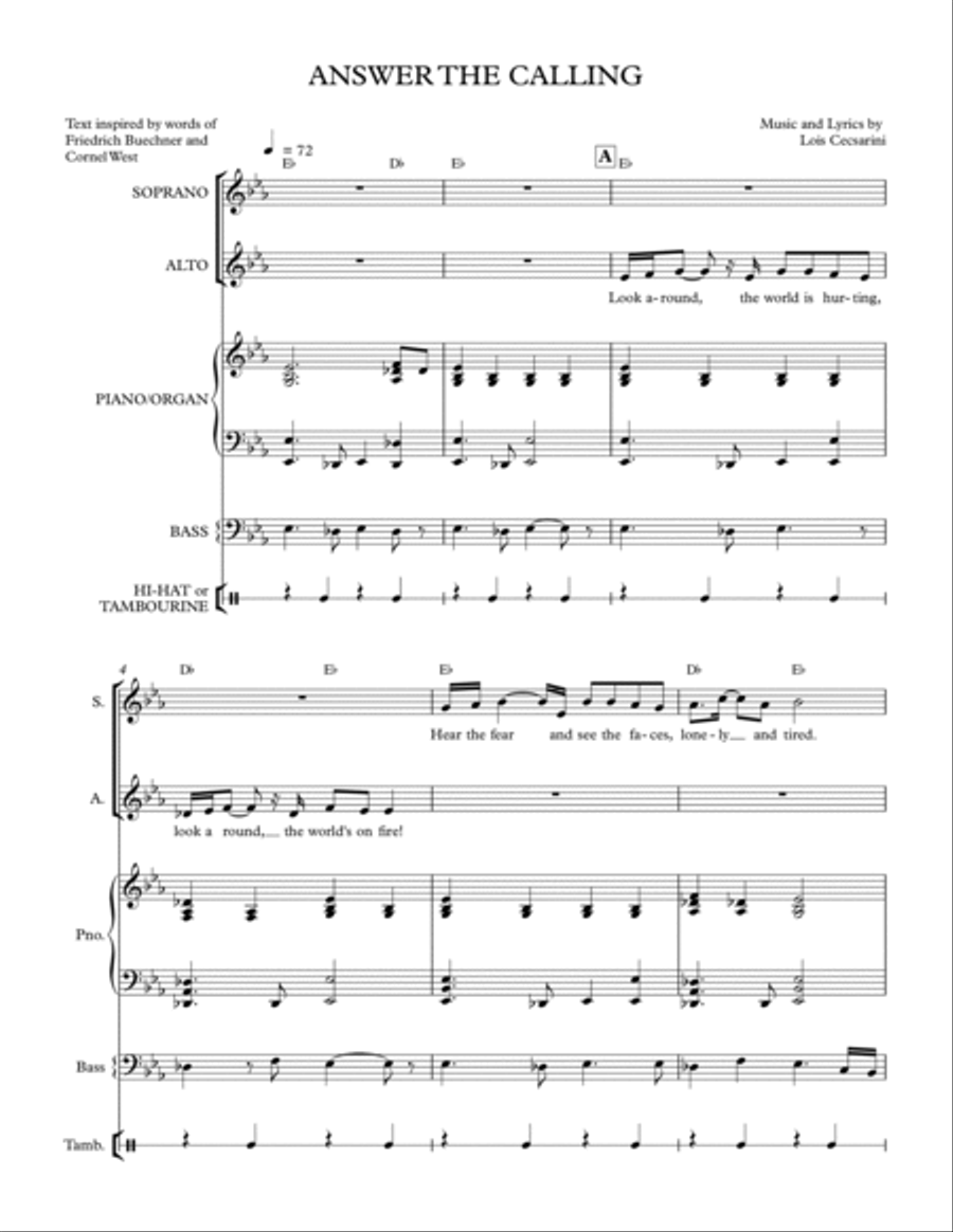 ANSWER THE CALLING ANSWER THE CALLING 4-Part scores gallery preview page 2