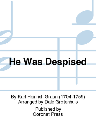 Book cover for He Was Despised