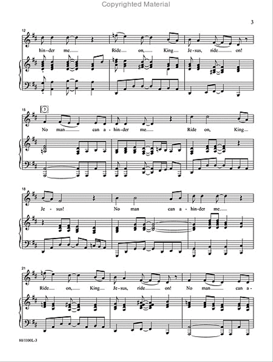 Ride On, King Jesus High Voice scores gallery preview page 3