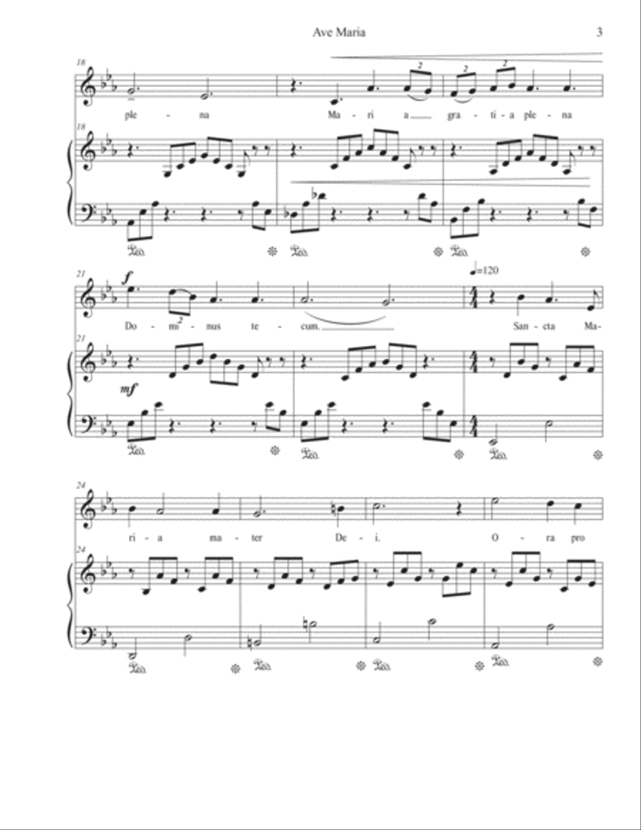 Ave Maria Ave Maria Voice scores gallery preview page 3