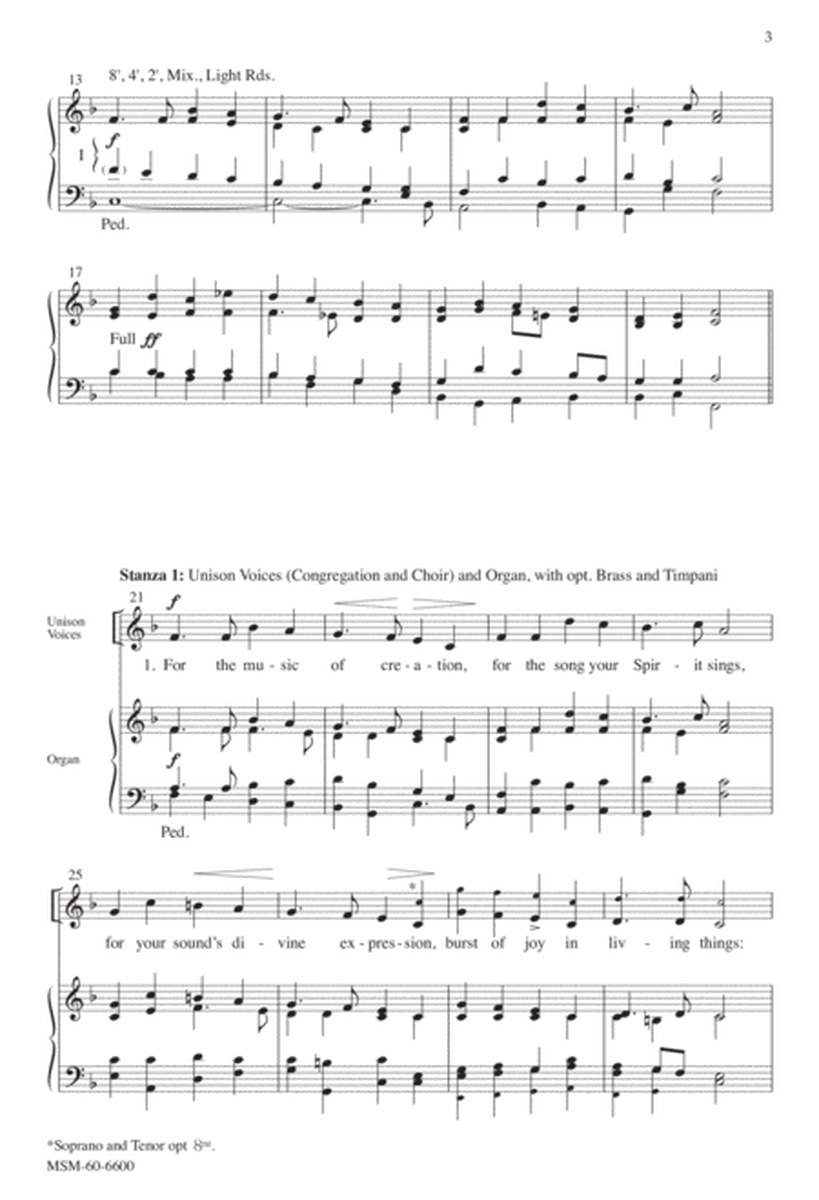 For the Music of Creation (Choral Score)