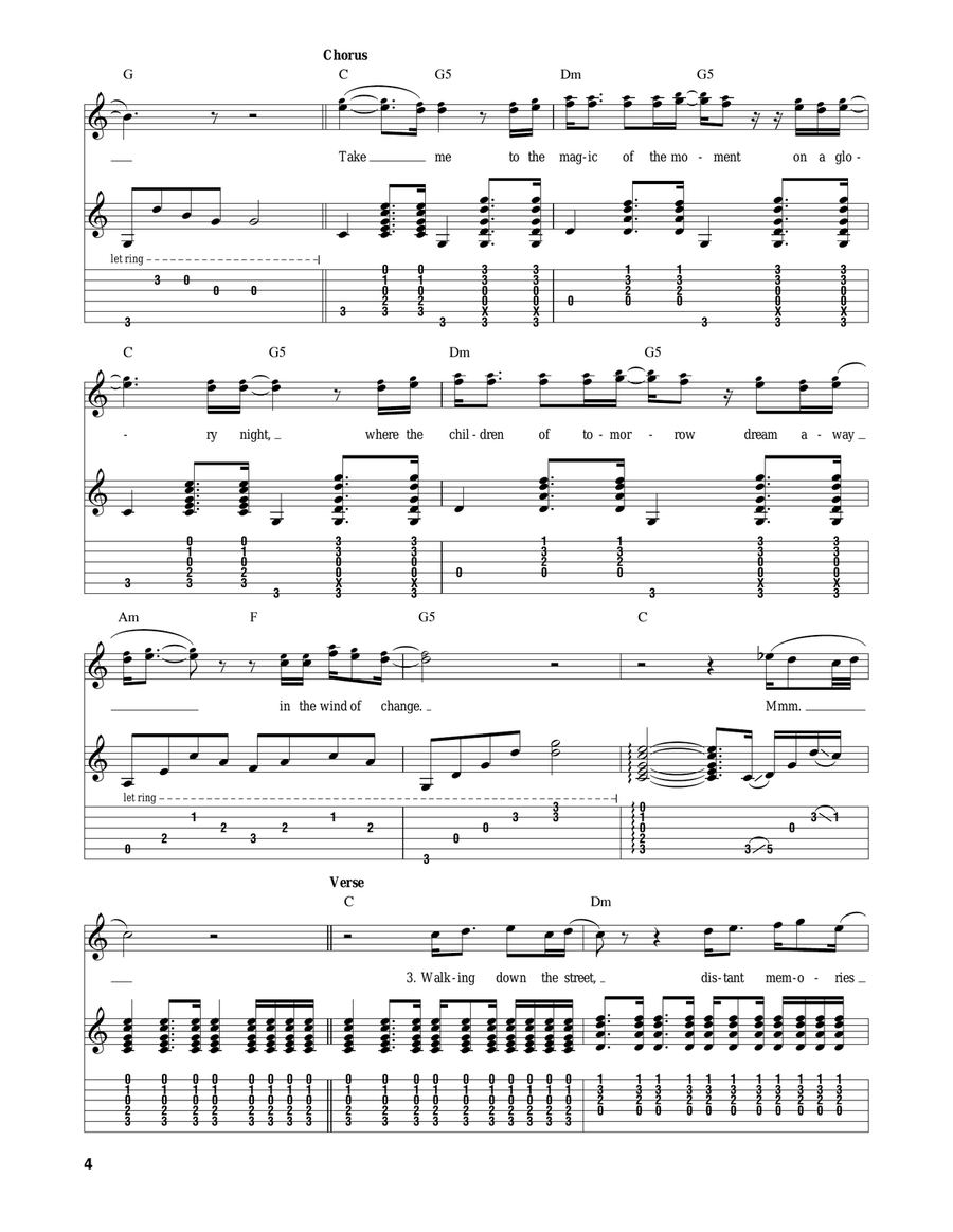 Wind Of Change Acoustic Guitar scores gallery preview page 4
