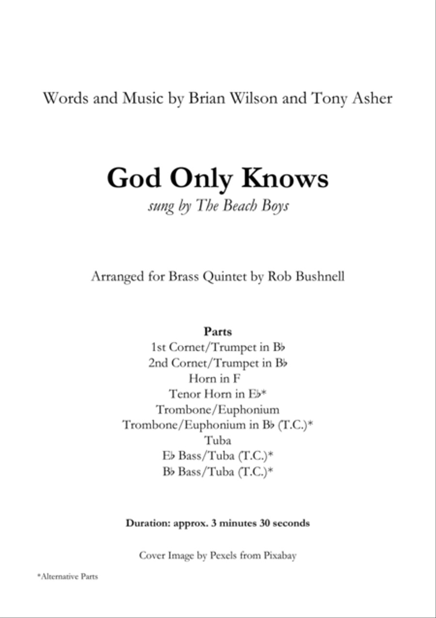 God Only Knows Baritone Horn TC scores gallery preview page 2