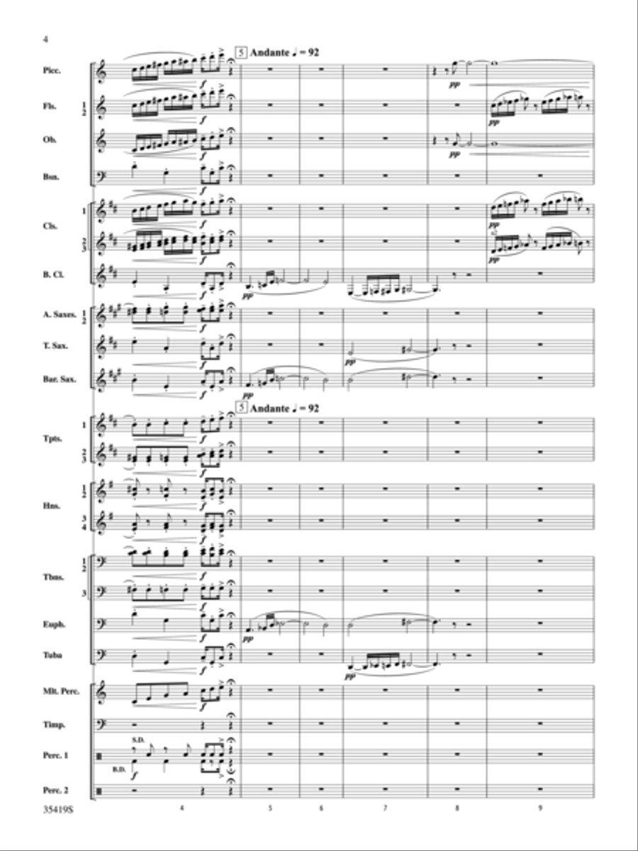 Coyote Falls (from Looney Tunes 3D) Concert Band scores gallery preview page 3
