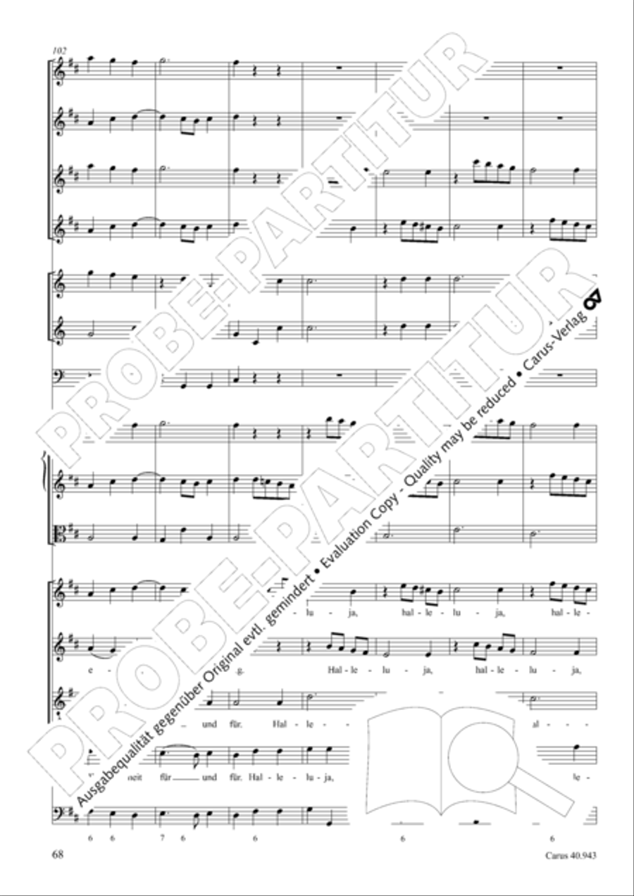 Shout to the Lord, all the earth (Jauchzet dem Herrn, alle Welt) 4-Part scores gallery preview page 75