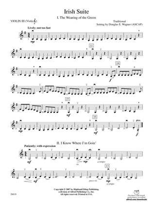 Irish Suite: 3rd Violin (Viola [TC])
