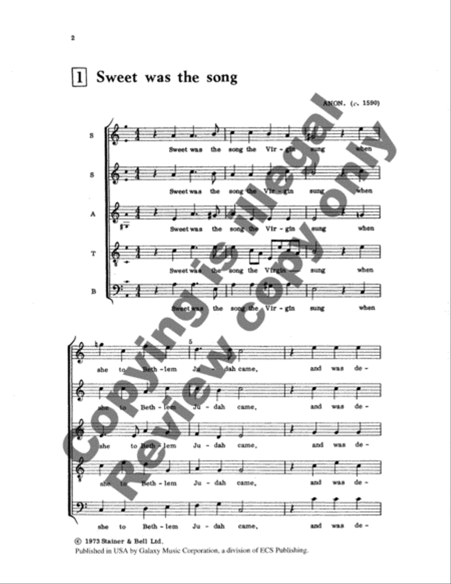 Invitation to Madrigals, Book 6 SSATB scores gallery preview page 3