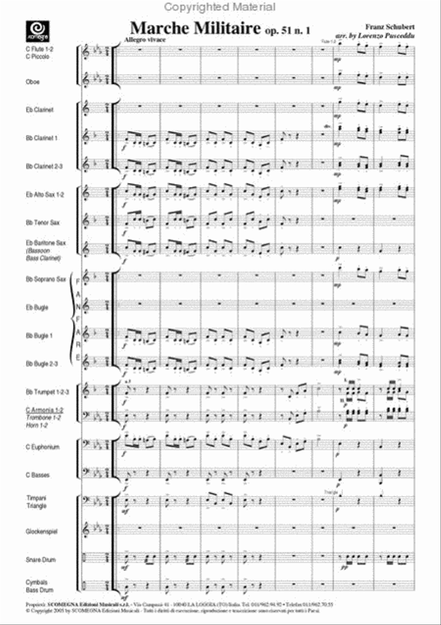 Military March N. 1 Military March N. 1 Concert Band scores gallery preview page 3