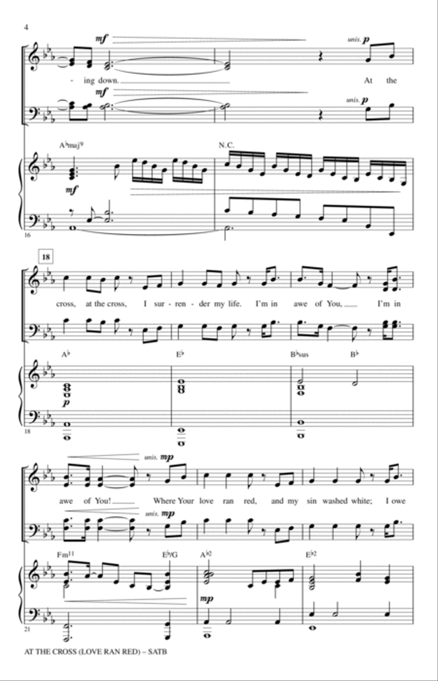 At The Cross (Love Ran Red) 4-Part scores gallery preview page 3