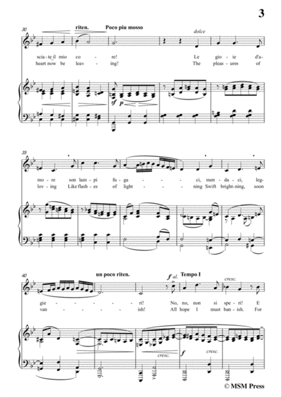 Carissimi-No,no,non si speri,in g minor,for Voice and Piano Voice Solo scores gallery preview page 5