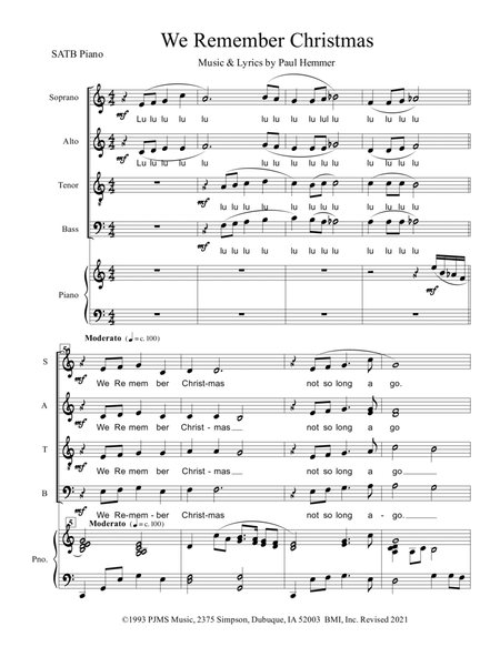 We Remember Christmas SATB image number null