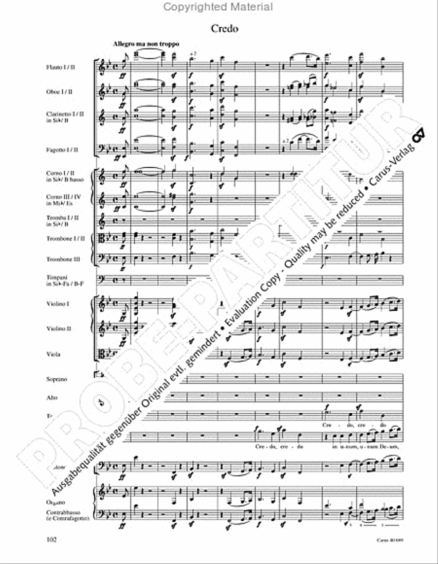 Missa solemnis Missa solemnis 4-Part scores gallery preview page 118