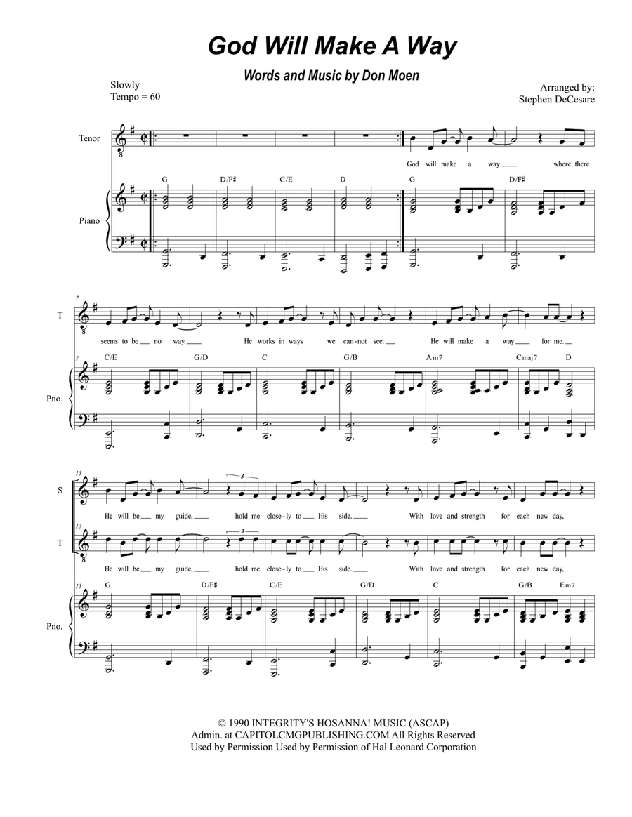 God Will Make A Way 2-Part scores gallery preview page 1