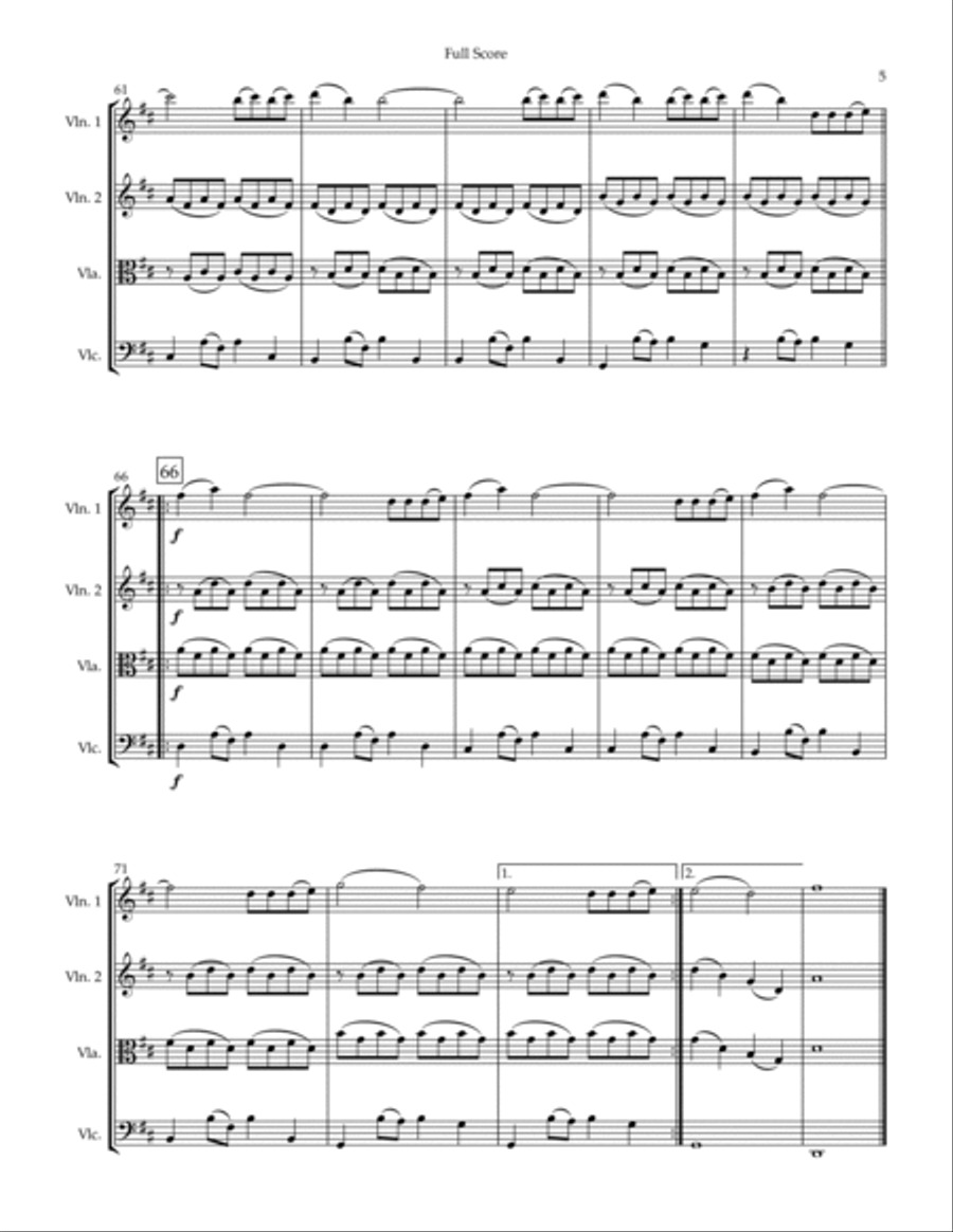 Secrets Secrets String Quartet scores gallery preview page 5