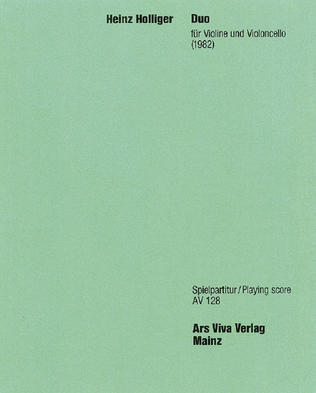 Book cover for Duo Violin/cello (1982)