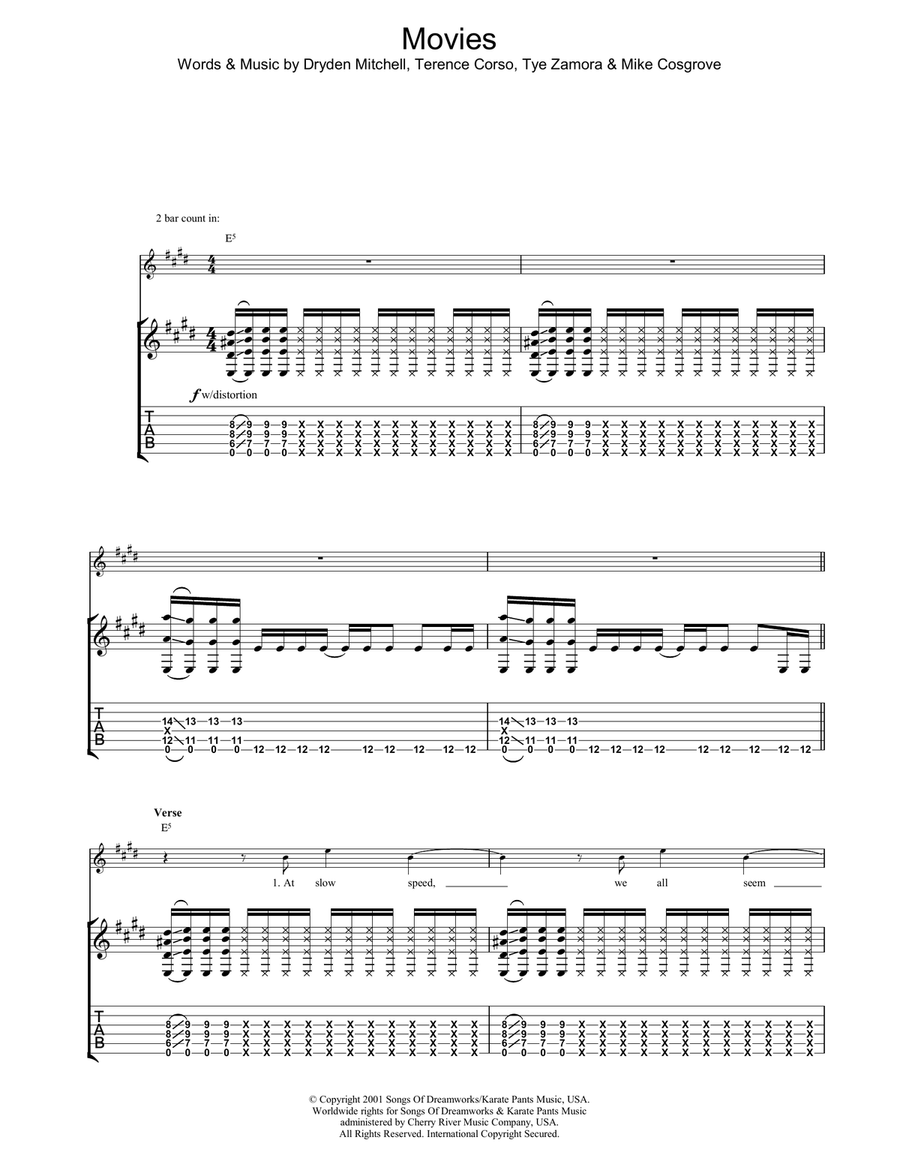 Movies Movies Acoustic Guitar scores gallery preview page 1