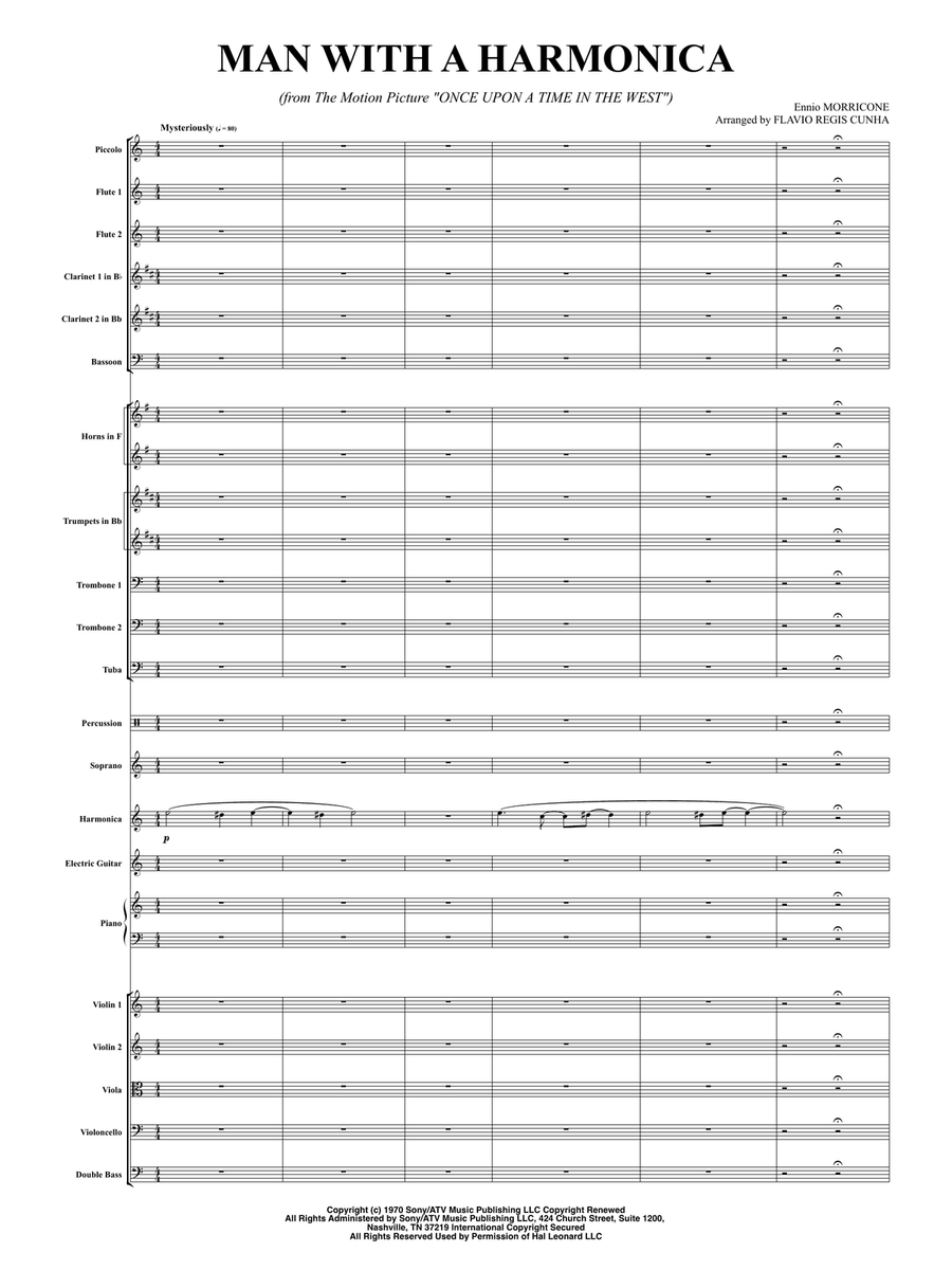 Man With The Harmonica Full Orchestra scores gallery preview page 3