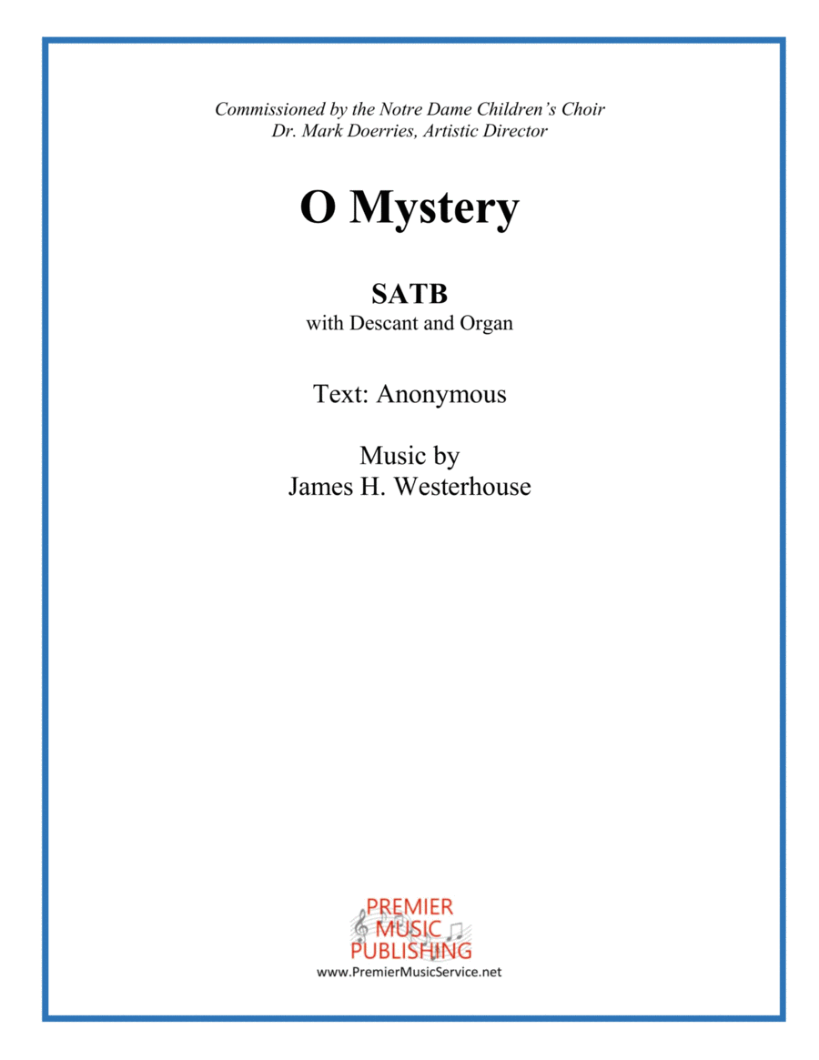 O Mystery 4-Part scores gallery preview page 1
