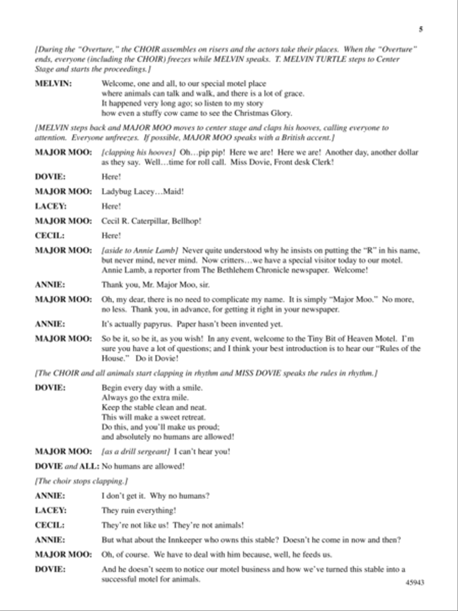 The Noel Critter Motel The Noel Critter Motel Choir scores gallery preview page 5