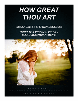 How Great Thou Art (Duet for Violin and Viola - Piano Accompaniment)