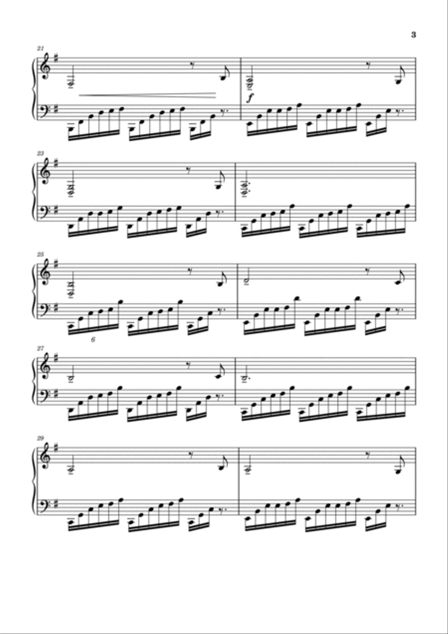Separation Piano Solo scores gallery preview page 3