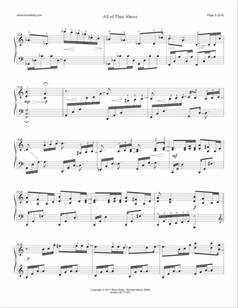 All of Thee Above Piano Solo scores gallery preview page 2