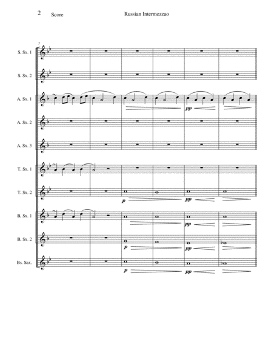 Russian Intermezzo in F-Minor Woodwind Ensemble scores gallery preview page 2