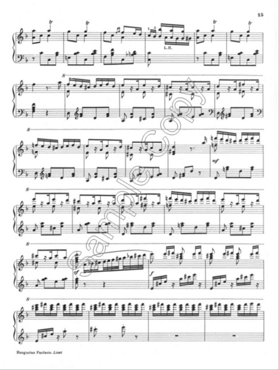 Hungarian Fantasie Hungarian Fantasie Piano Solo scores gallery preview page 4