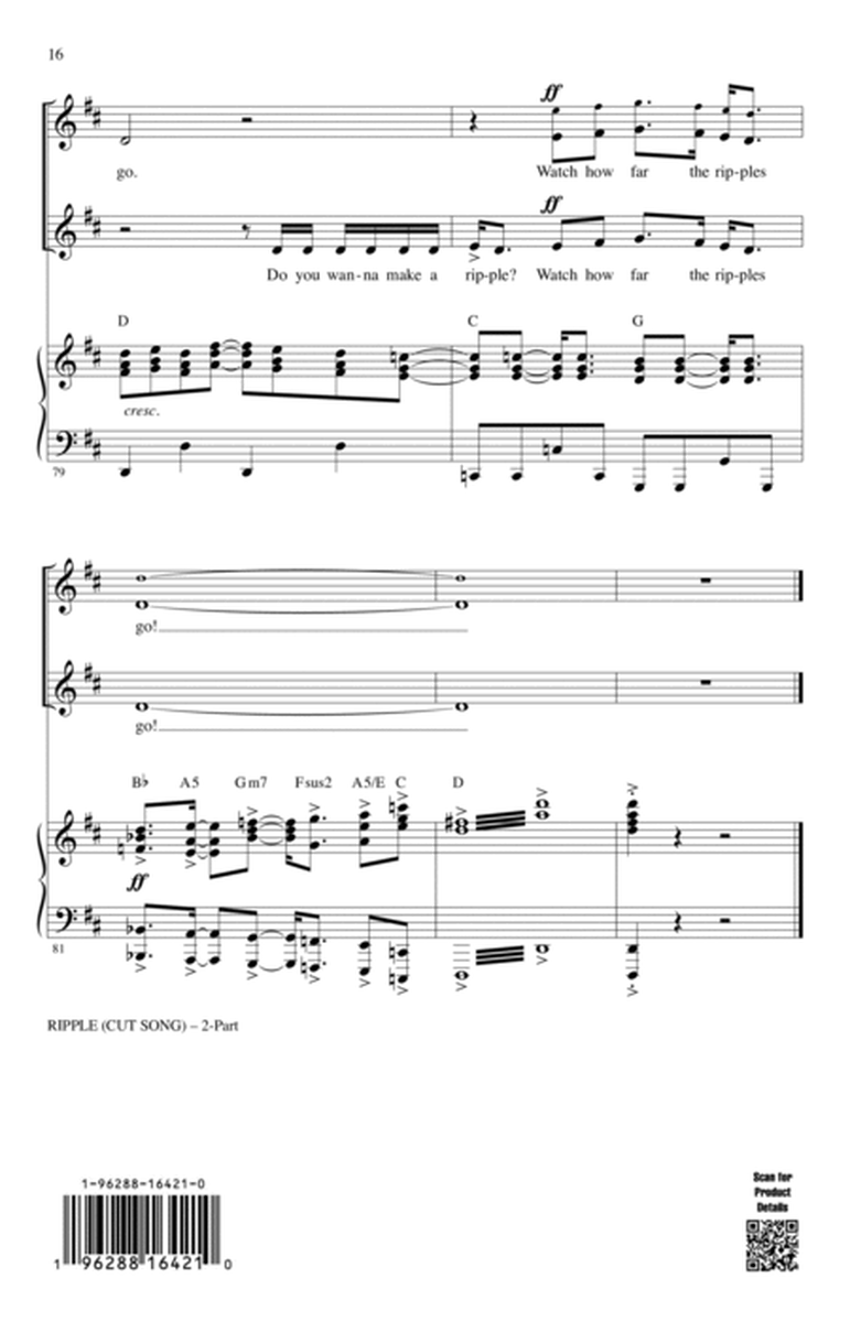 Ripple (Cut Song) (from Spirited) (arr. Audrey Snyder)