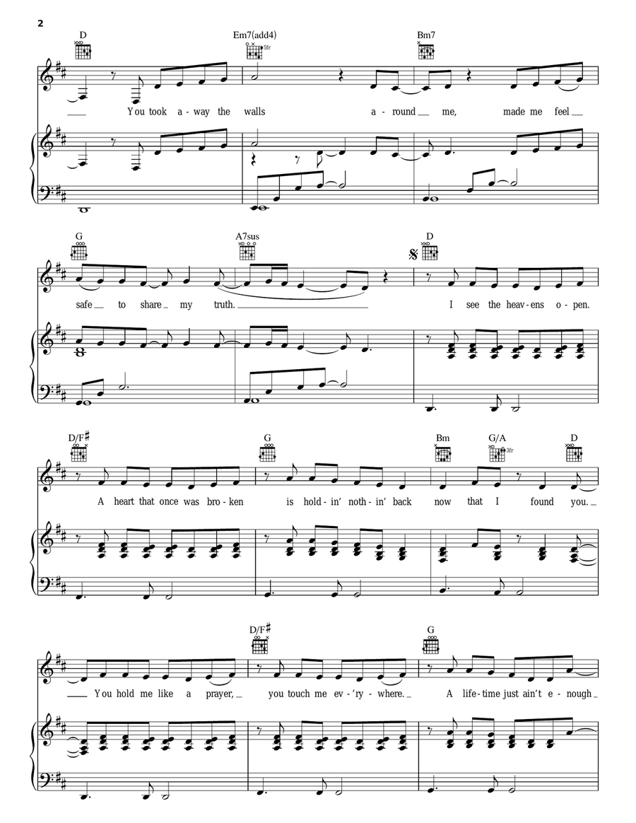 Now That I Found You Piano, Vocal, Guitar scores gallery preview page 2