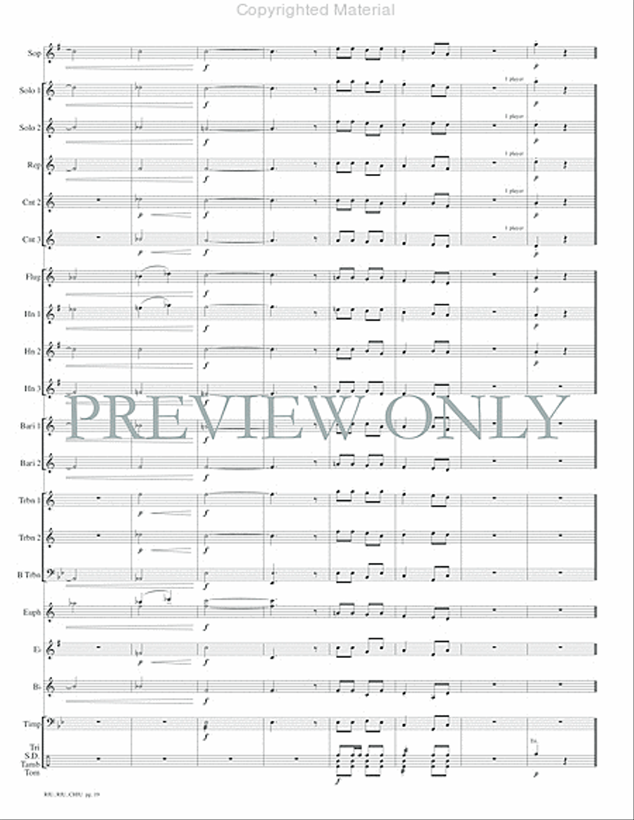 Riu, Riu, Chiu Concert Band scores gallery preview page 21