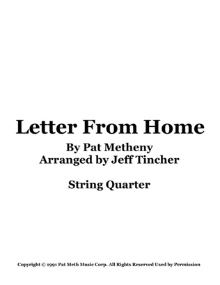 Book cover for Letter From Home