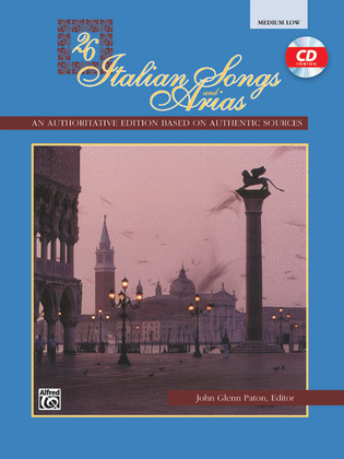 Book cover for 26 Italian Songs and Arias - Medium Low Voice (Book/CD)