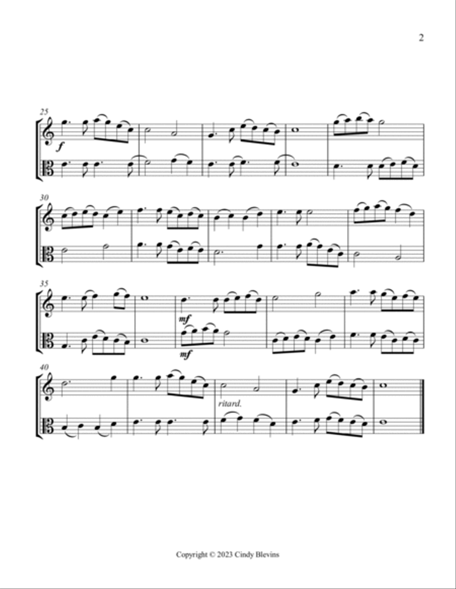 What A Friend We Have In Jesus, for Violin and Viola Duet String Duet scores gallery preview page 3