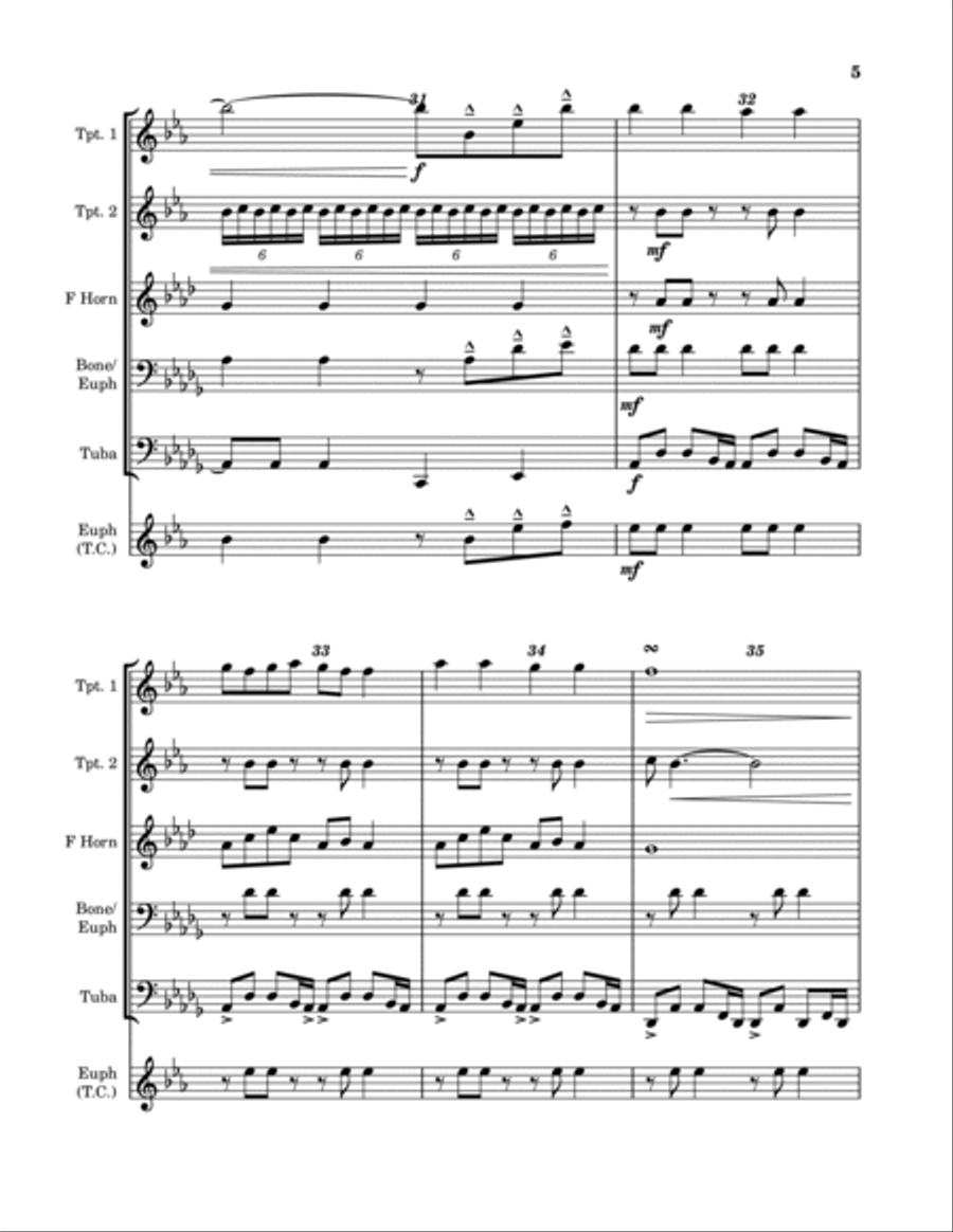Super Trouper Euphonium scores gallery preview page 5