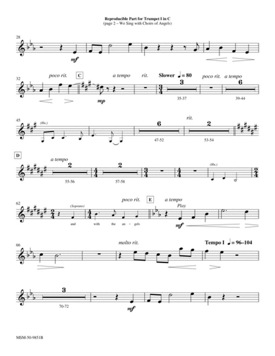 We Sing with Choirs of Angels (Downloadable Brass Parts)