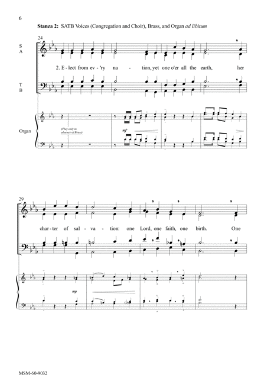 The Church's One Foundation 4-Part scores gallery preview page 5