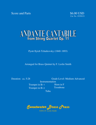 Andante Cantabile from String Quartet Op. 11