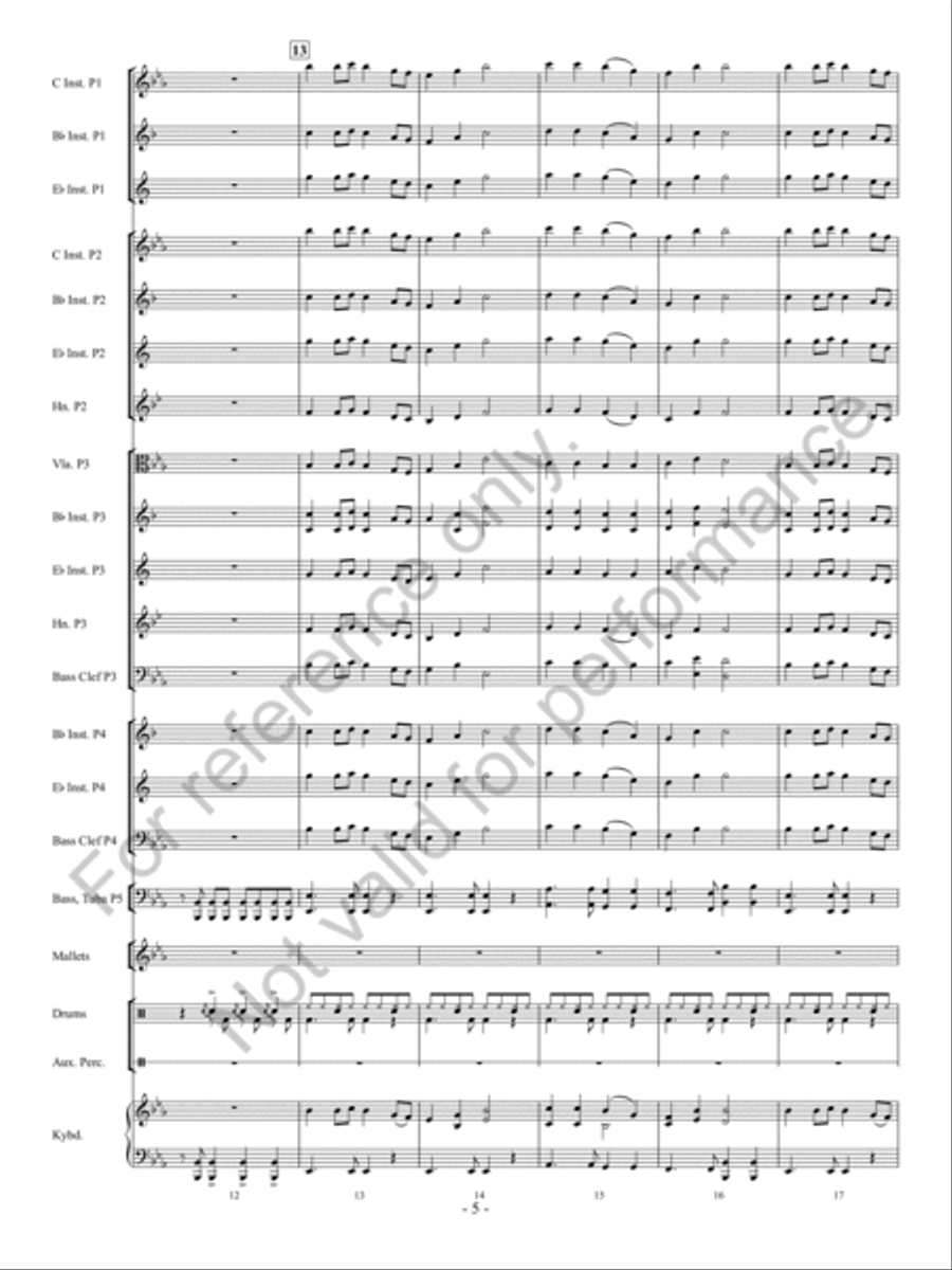 Santa Rocks The House Concert Band - Sheet Music page 6