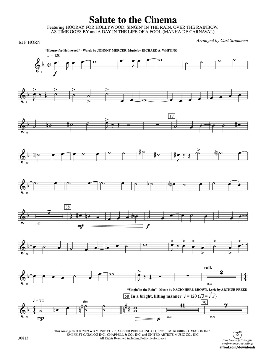 Salute to the Cinema: 1st F Horn