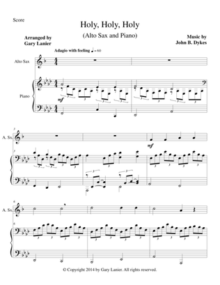 HOLY, HOLY, HOLY (Alto Sax Piano and Sax Part)