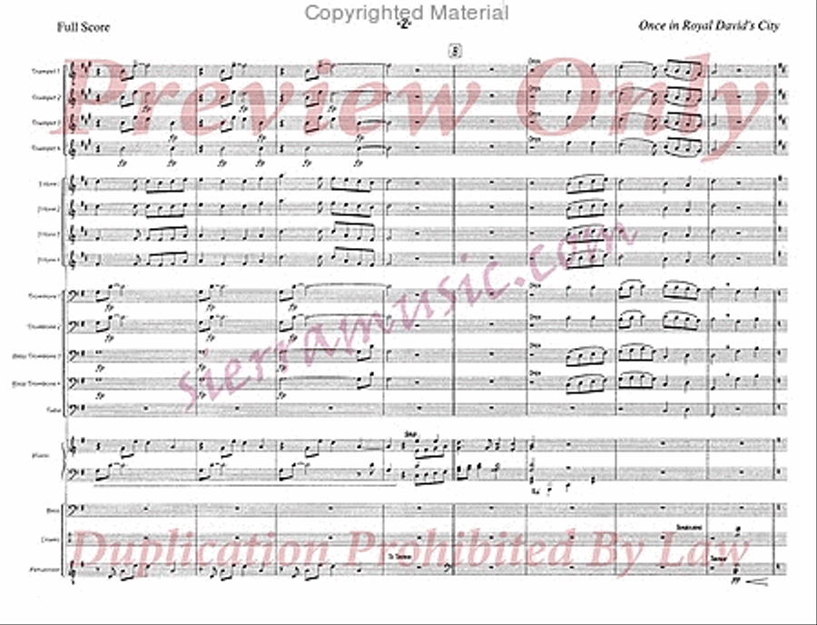Once In Royal David's City Jazz Ensemble scores gallery preview page 3