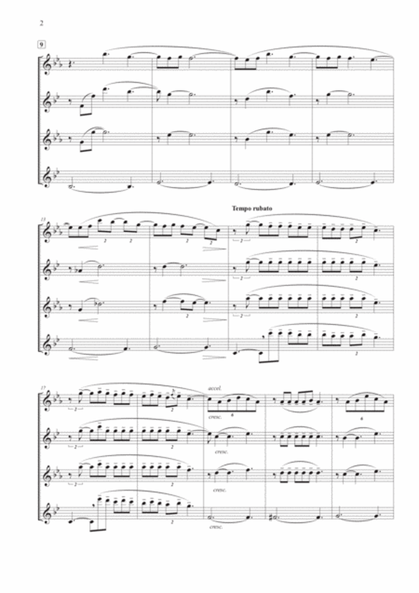 Clair de Lune from "Suite Bergamasque" for Saxophone Quartet image number null