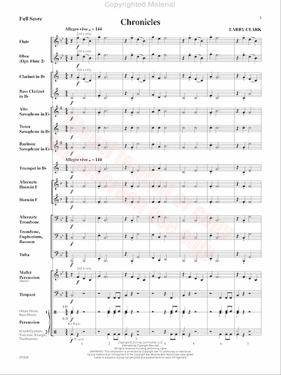 Chronicles Concert Band scores gallery preview page 4