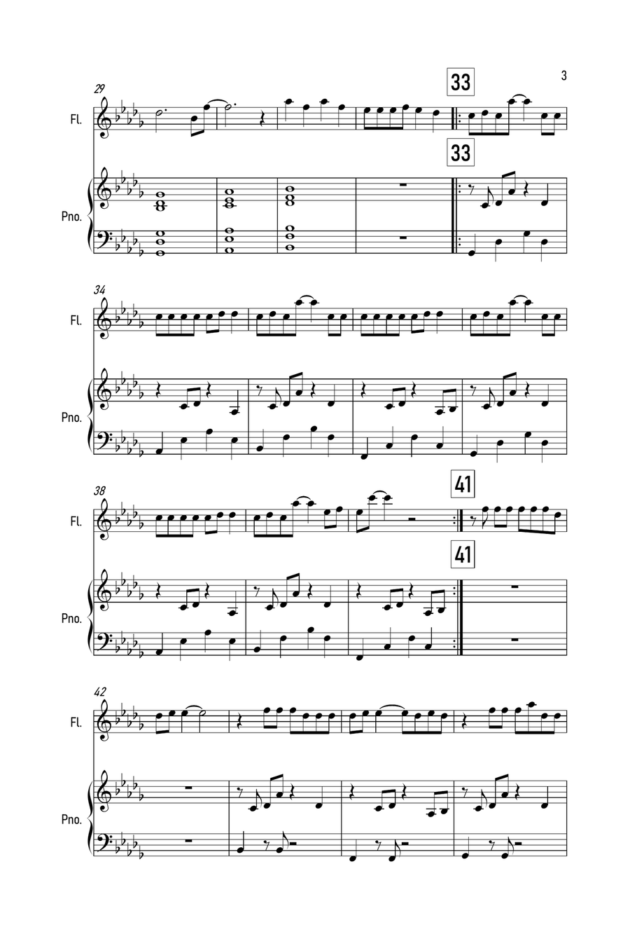 Stay Flute Solo scores gallery preview page 3