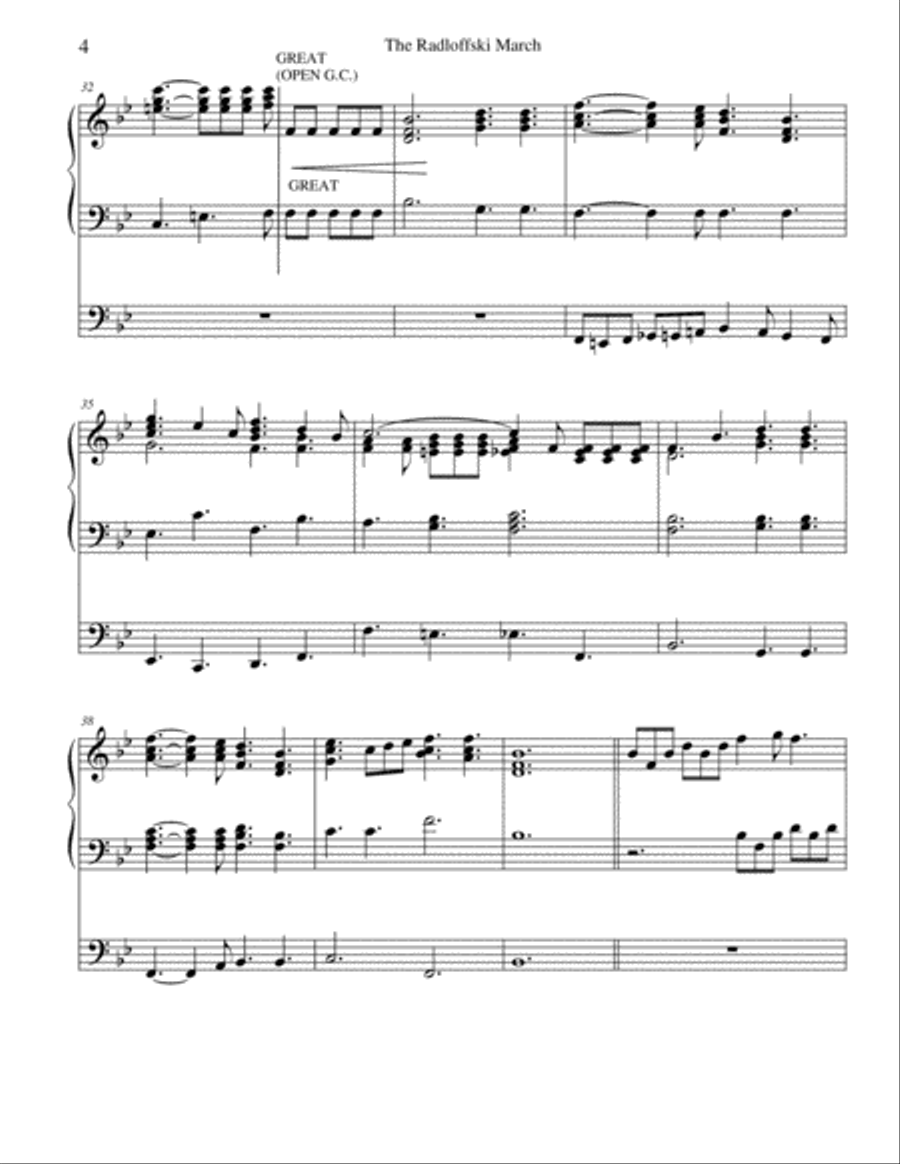 The Radloffski March Organ Solo scores gallery preview page 4