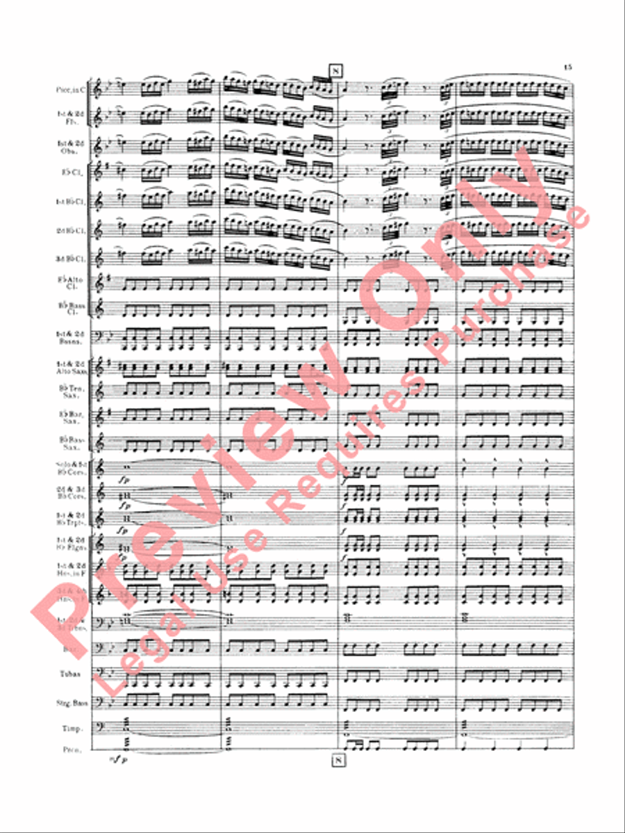 Italian in Algiers (Overture) Concert Band scores gallery preview page 18