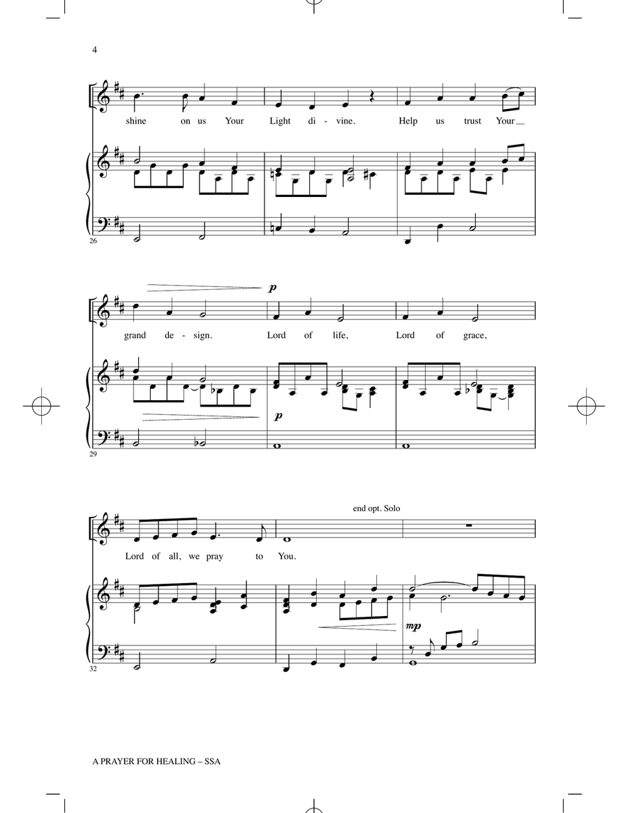 A Prayer For Healing A Prayer For Healing SSA scores gallery preview page 3